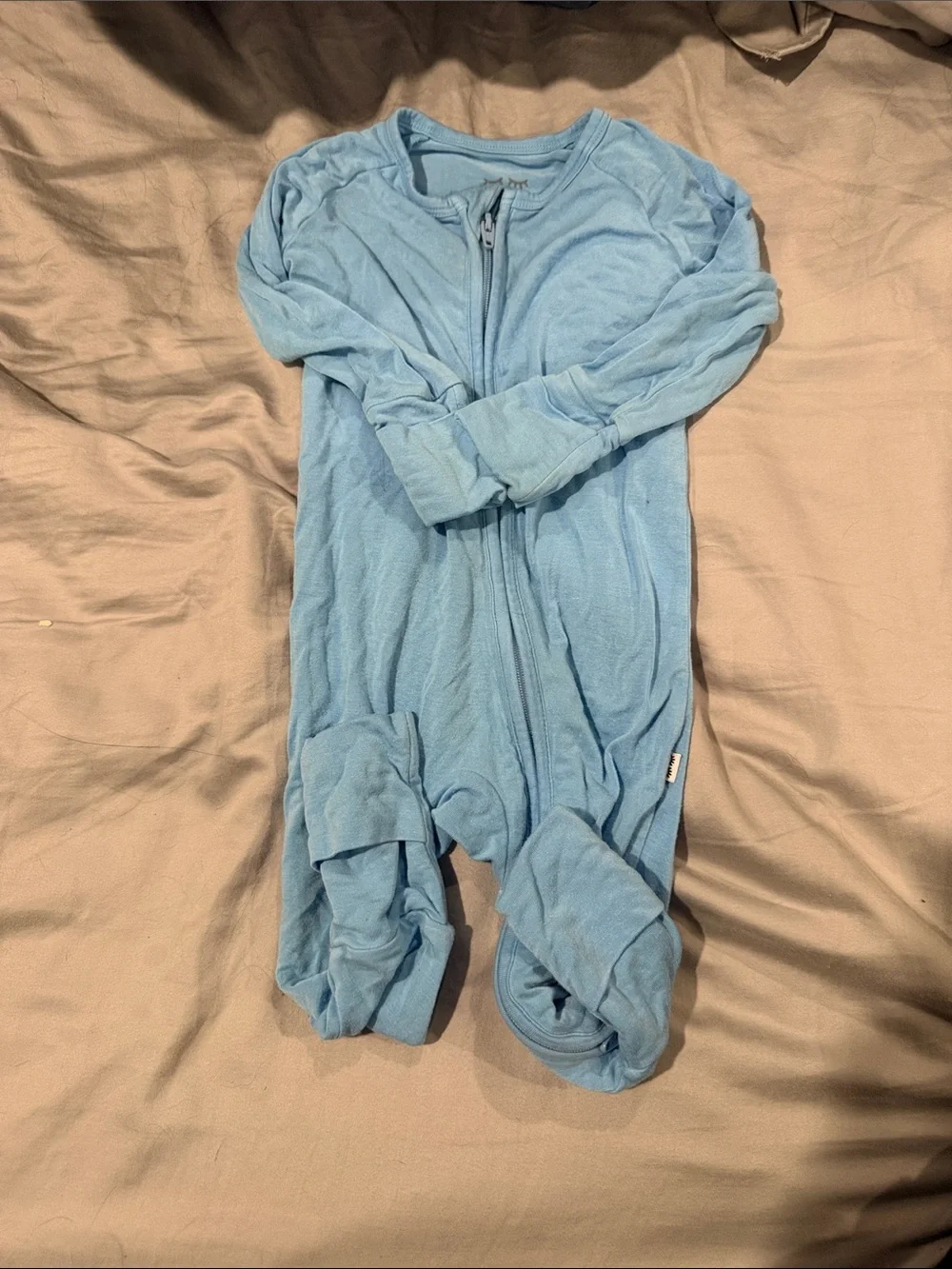Little Sleepies Sky Blue Footed Zipper Pajamas