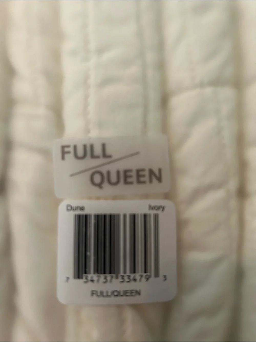 Real Simple Dune Quilted Reversible Coverlet /Bedspread/ Blanket in Cream—NWT