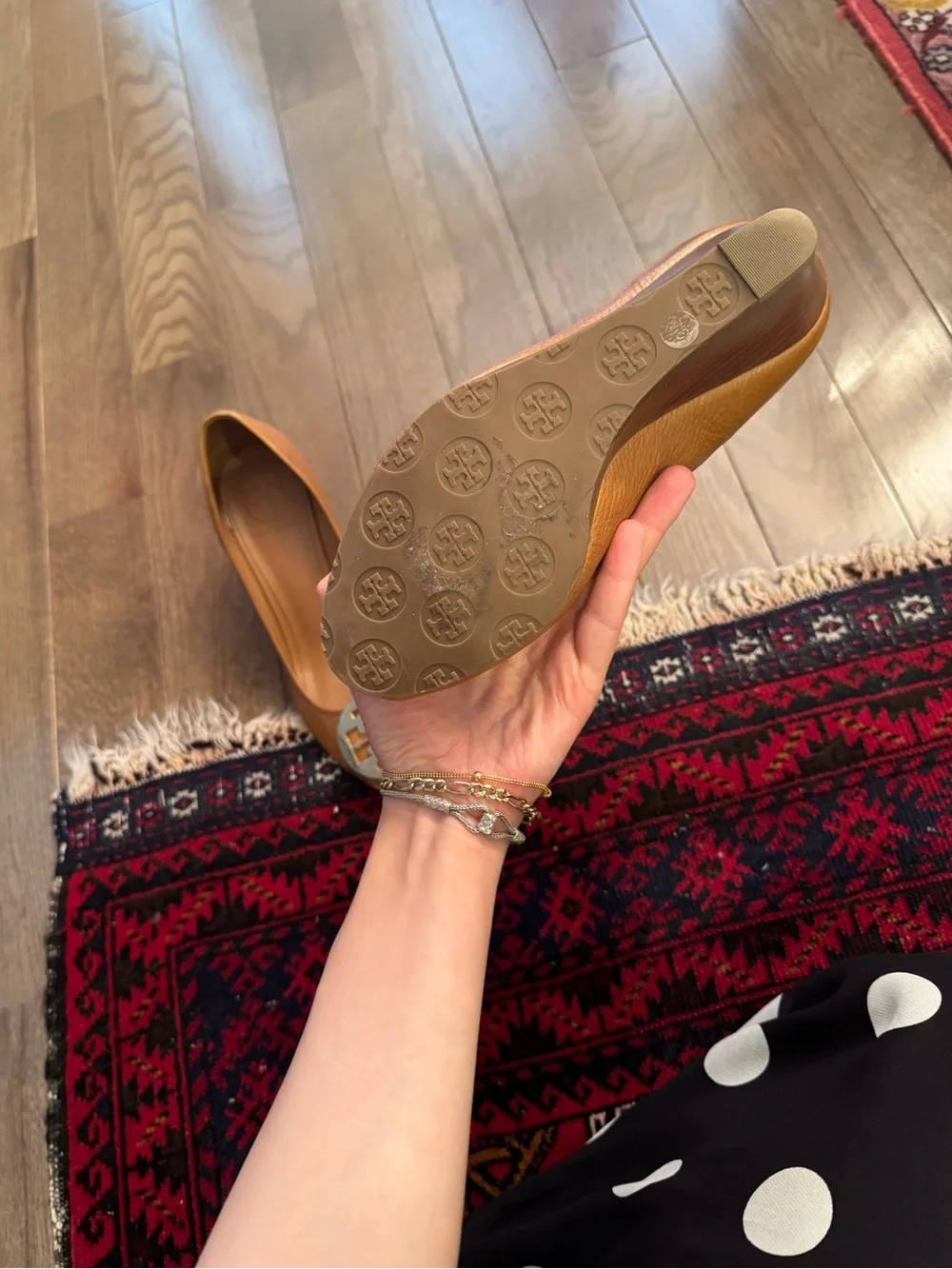 Tory Burch cognac pebbled