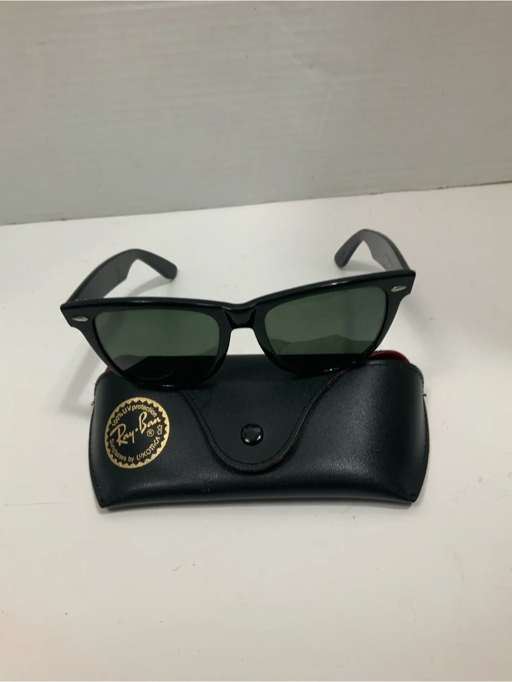 Vintage B&L Ray Ban Wayfarer II Sunglasses L1724 WOAS Black Frame G-15 Case USA