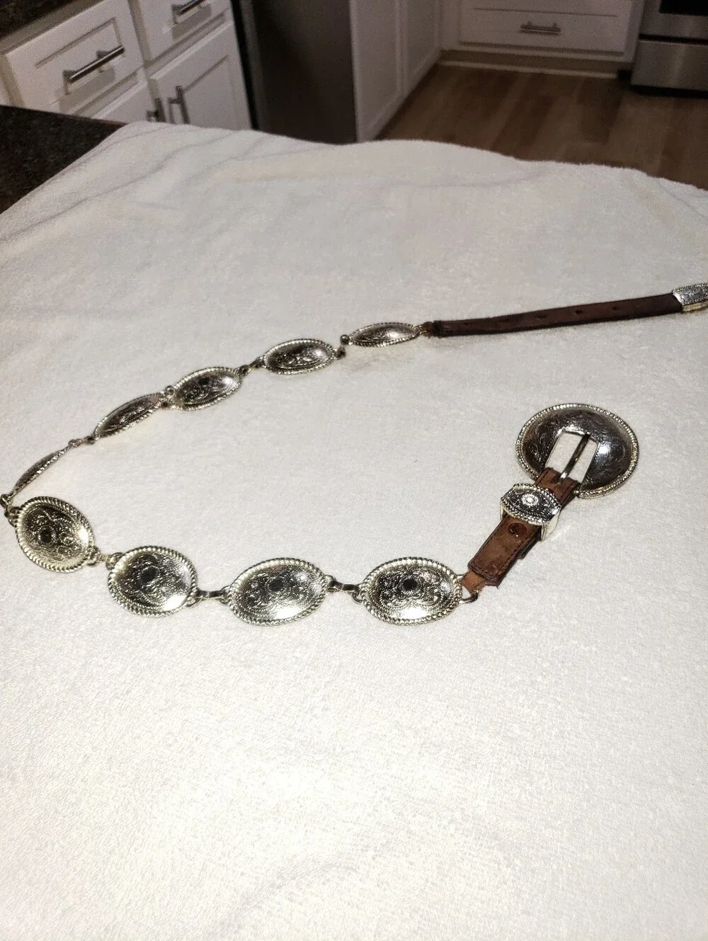 Tony Lama silver oval
