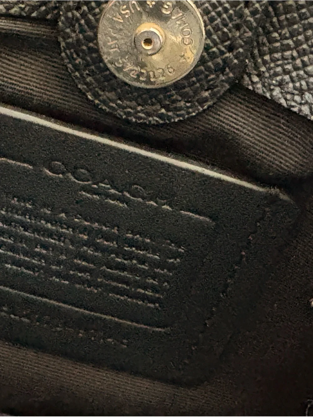 Coach black leather