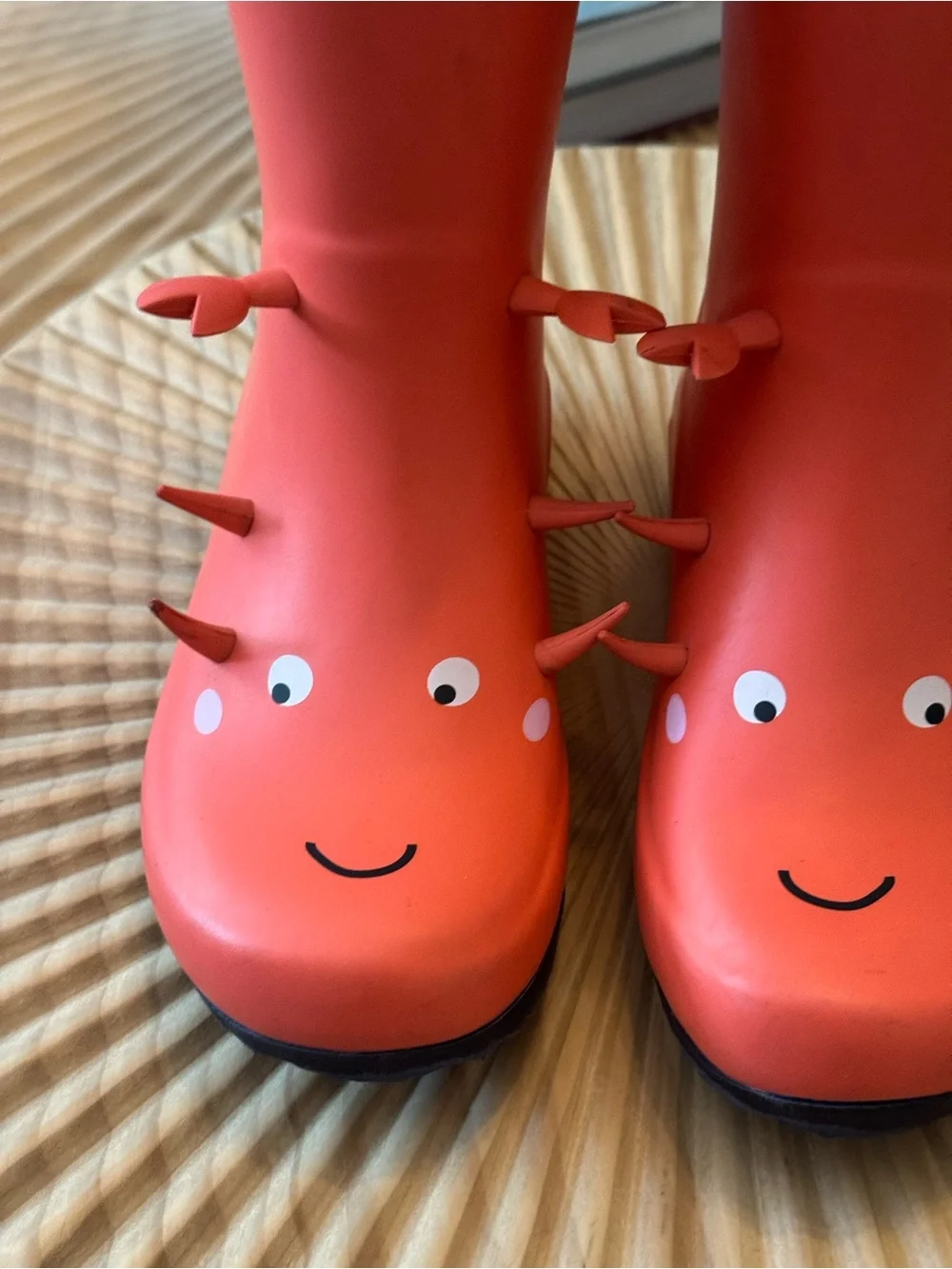 Joules Boy's Rain Boot Crab Size 13 Orange Unisex