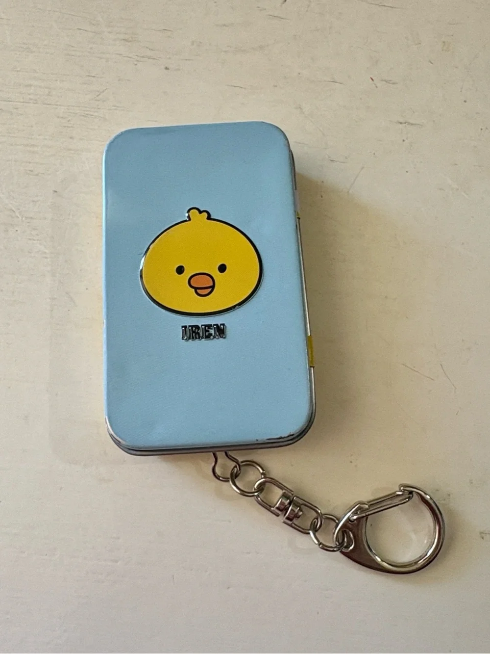 Kawaii Small ArtBox Iren Chick Metal Tin Case Keychain