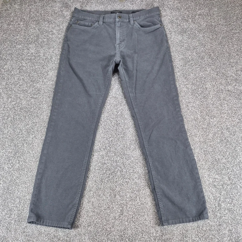 Banana Republic BrushedTraveler Pants Mens 33x29 Steel Grey Slim Fit‎