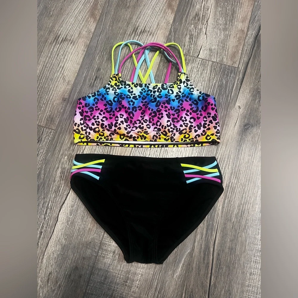 O’rageous Leopard Print Girls Swimsuit