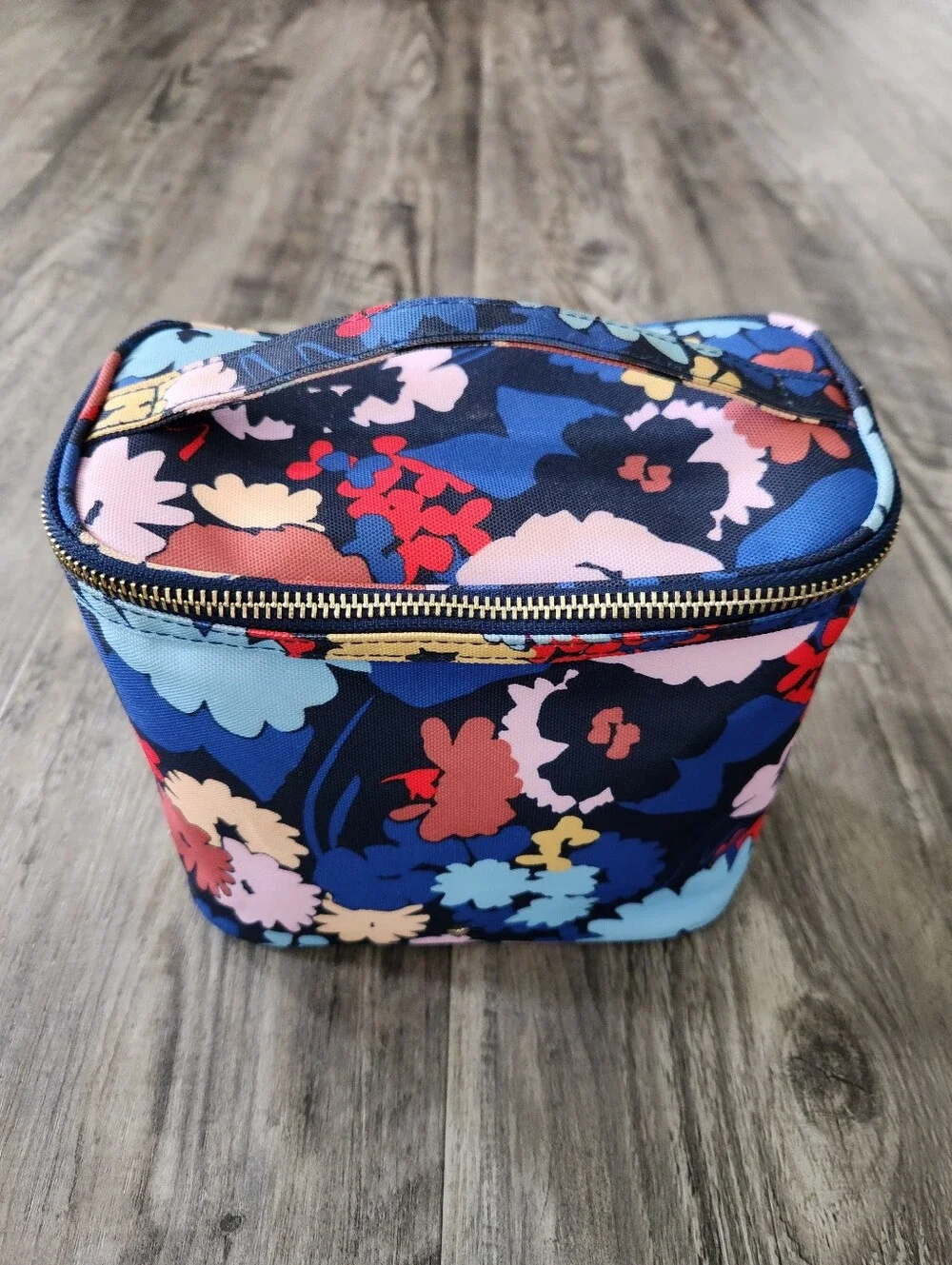 Kate Spade Swing Floral Navy Zippered Lunch Tote