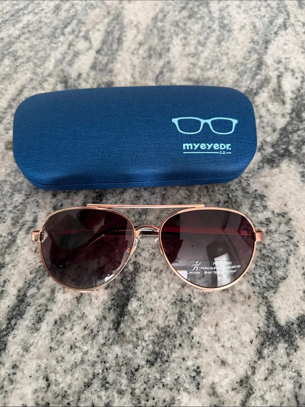 Women's Rose Gold Frame Sunglasses