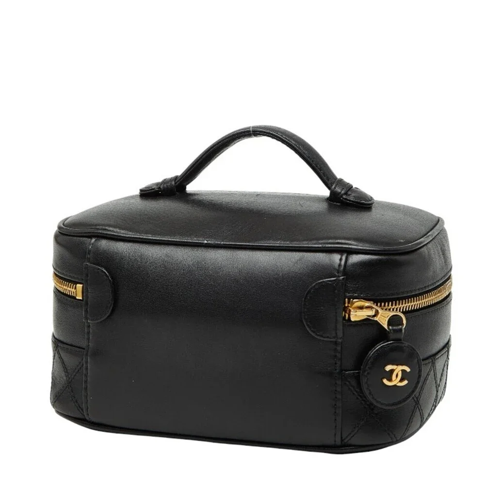 CHANEL black lambskin