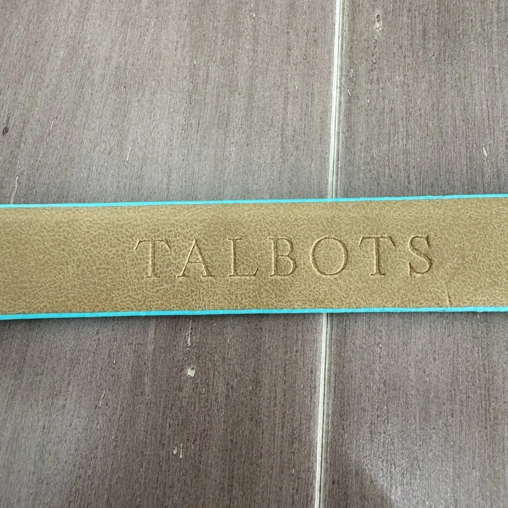 Talbots leather turquoise