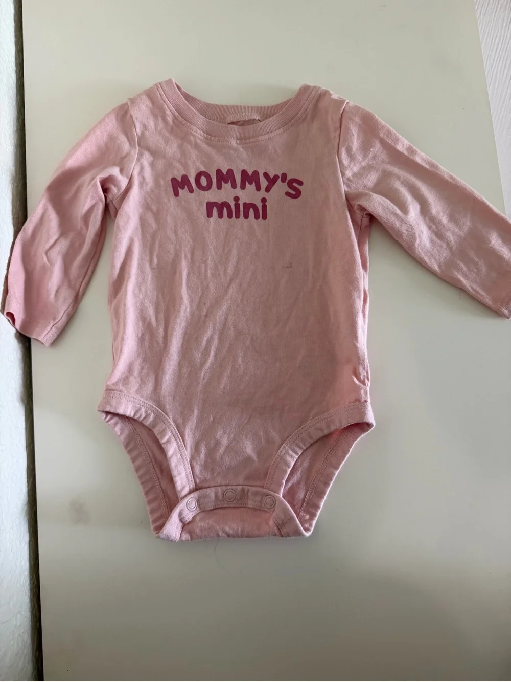 Carter's Light Pink 'Mommy's Mini' Long-Sleeve One-Piece