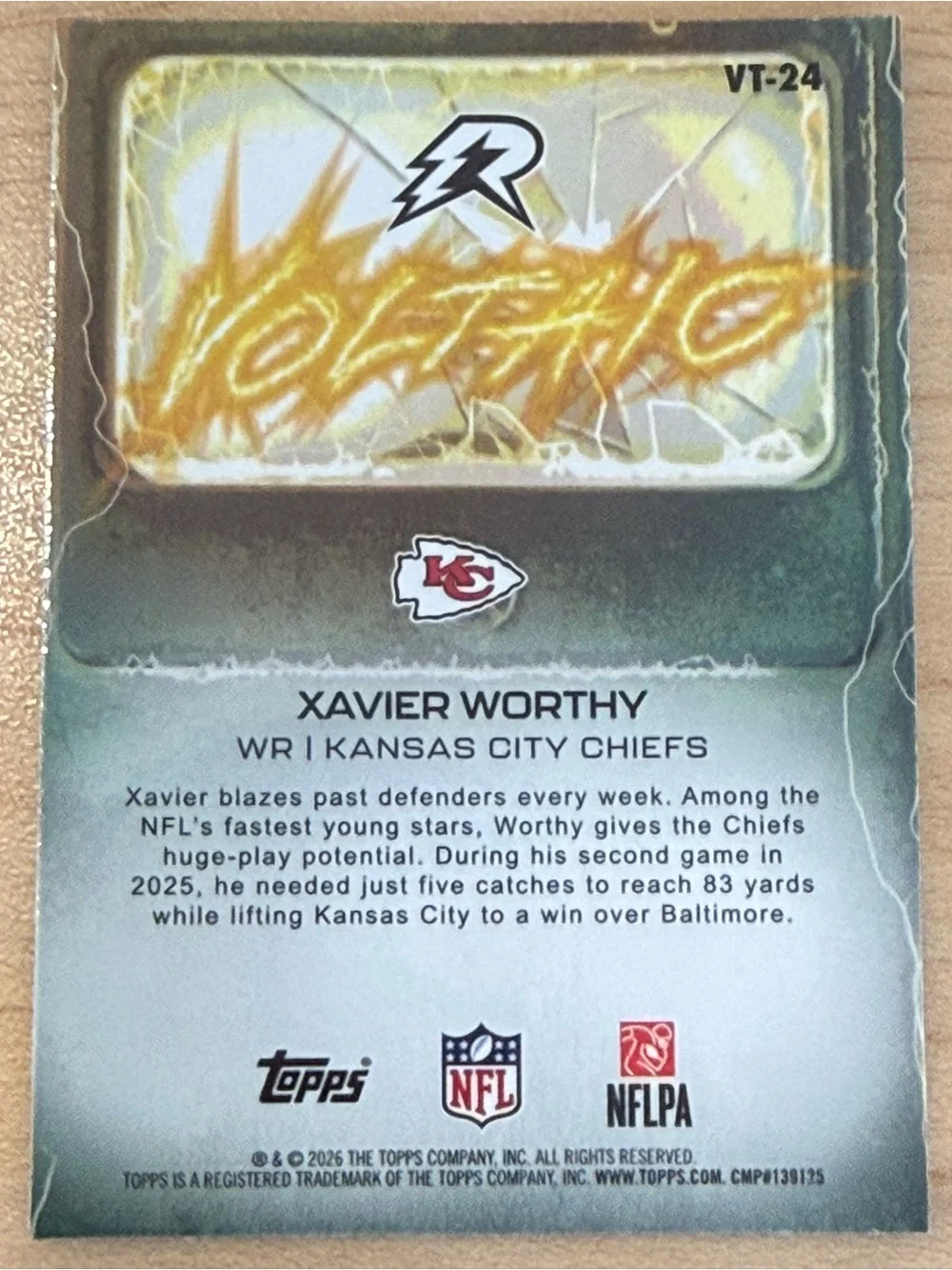Topps trading card