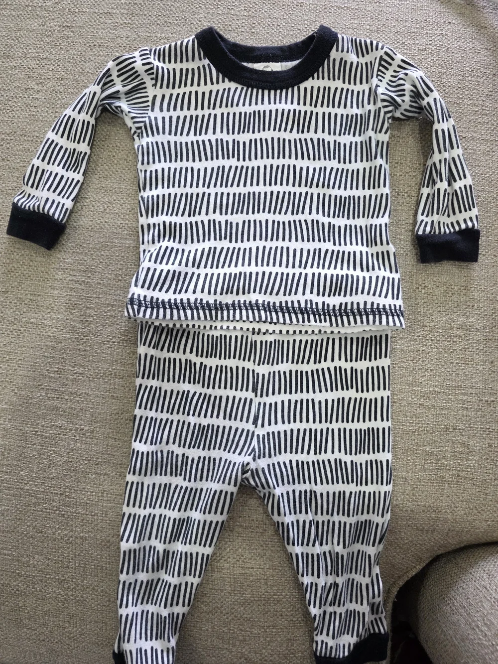 Gerber Black & White Stripe Kids Pajama Set