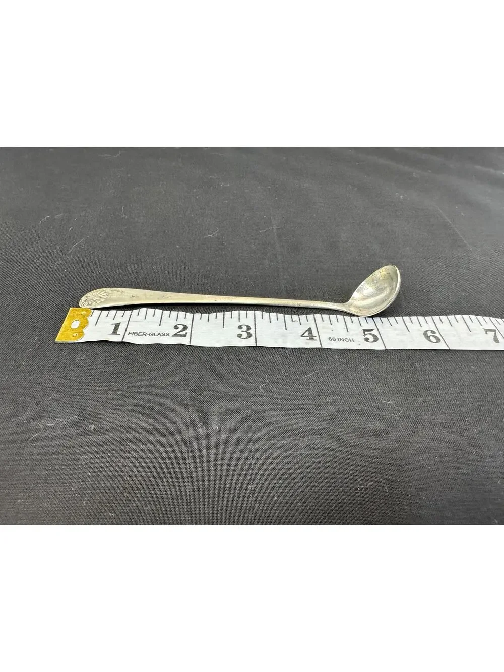 Tiny Salt Mustard Demitasse Spoon Ladle Vintage Stamped 