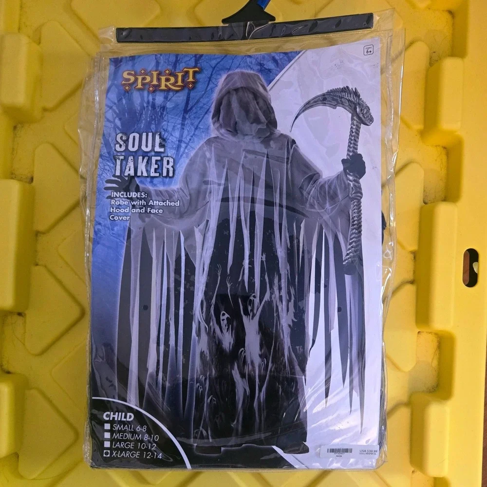 Spirit‎ Halloween Soul Taker Costume Child Extra Large XL 12-14 Hooded Robe