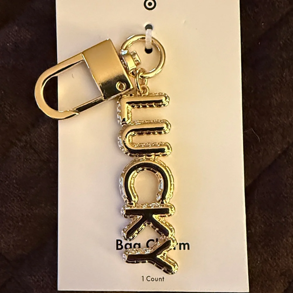 Lucky Bag Charm Keychain - kate spade new york x Target Gold