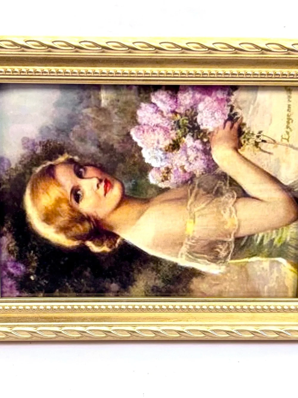 Vintage Style Gold Frame Lawrence Home 5 x 7 Easel Back F571011