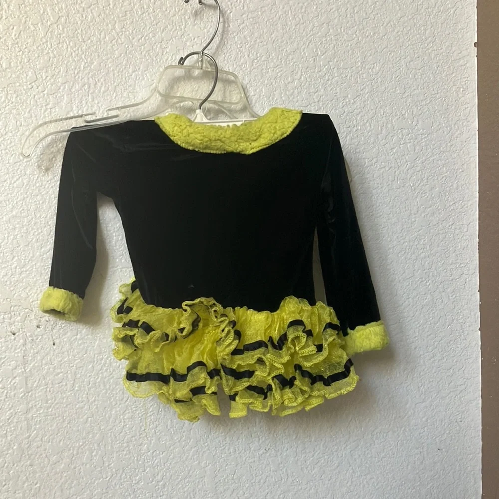FINAL MARKDOWN Spirit Halloween stretch velvet bee dress 2t-4t