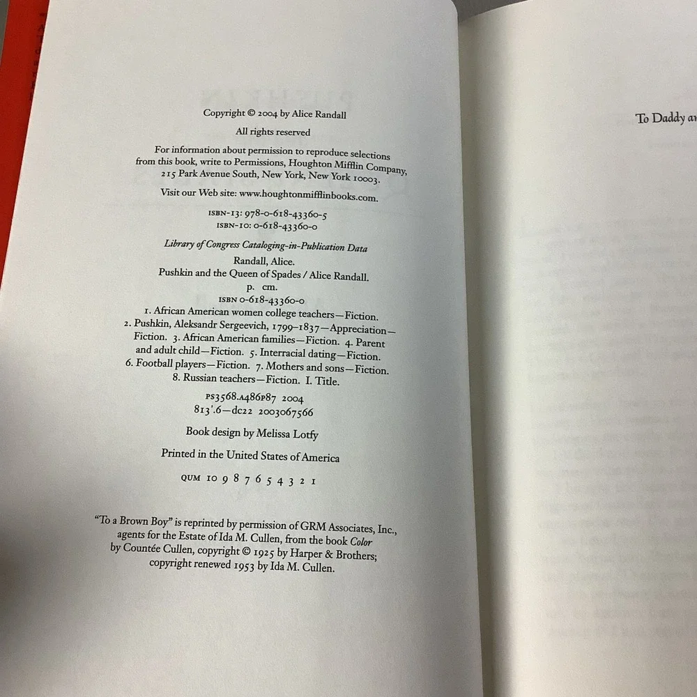 Houghton Mifflin Company pushkin queen