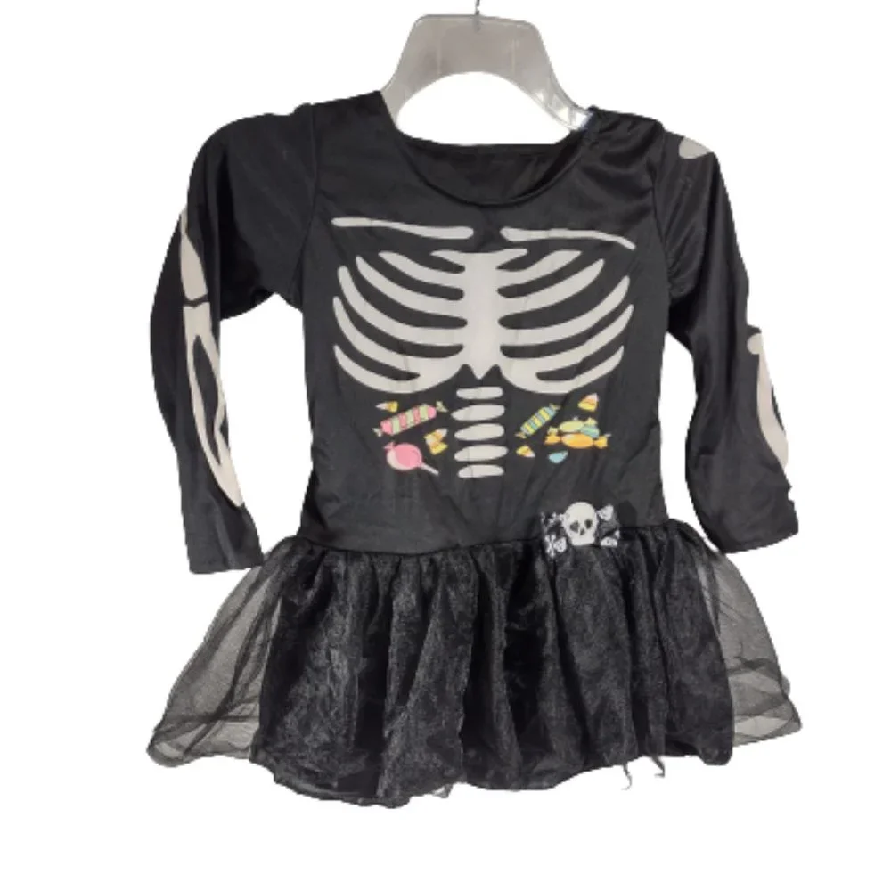 Scary Skeleton Halloween Costume Enchanted Costumes Medium Girl 7-10