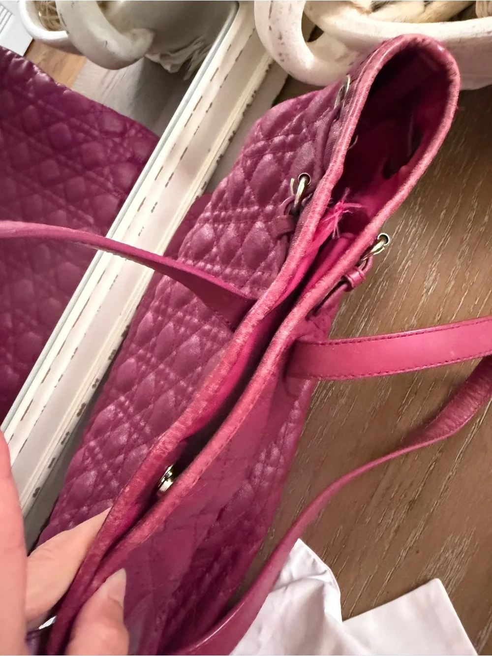 Dior quilted exterior