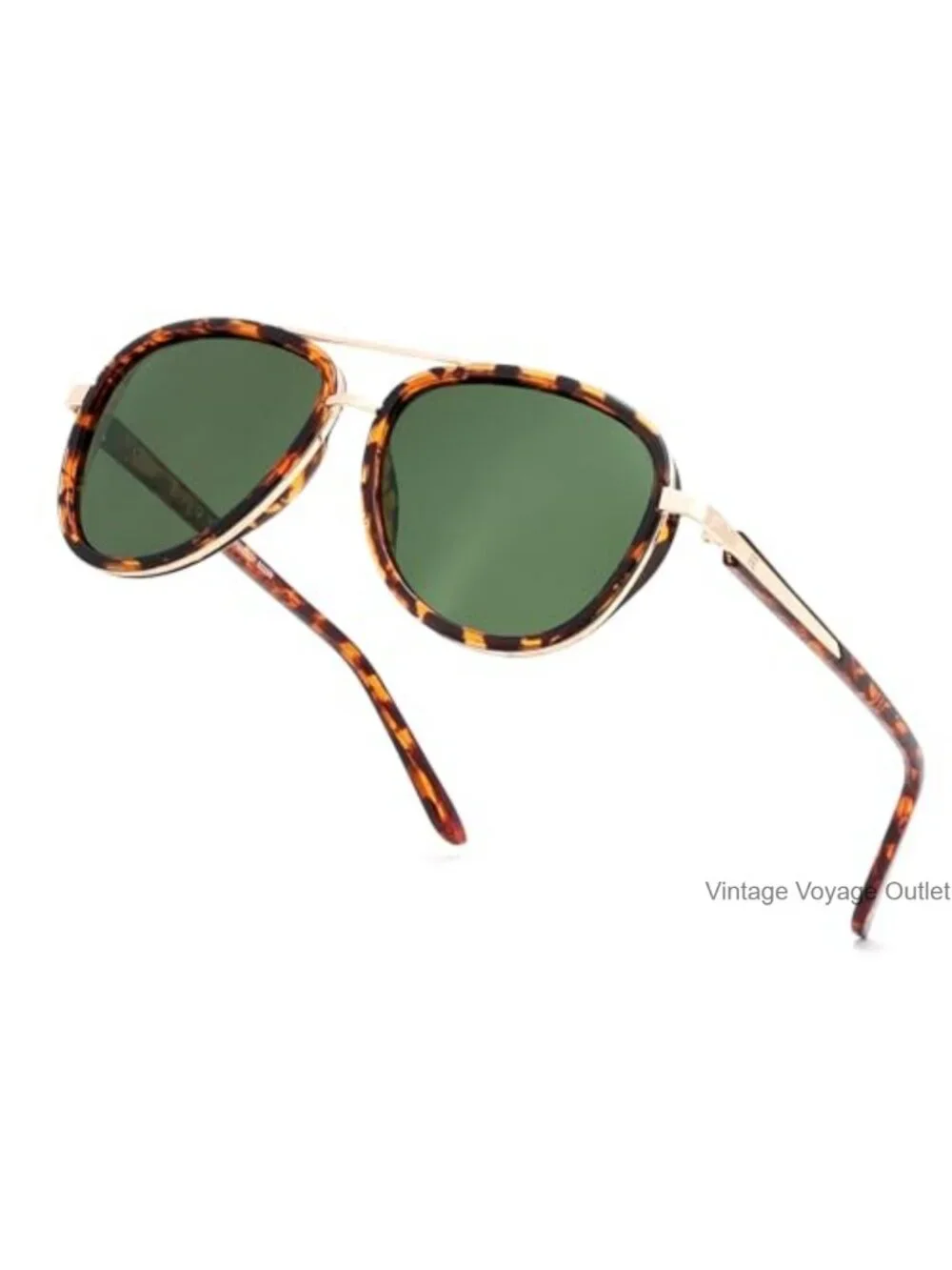 Retro Polarized Aviator Sunglasses UV400 Protection Metal Frame