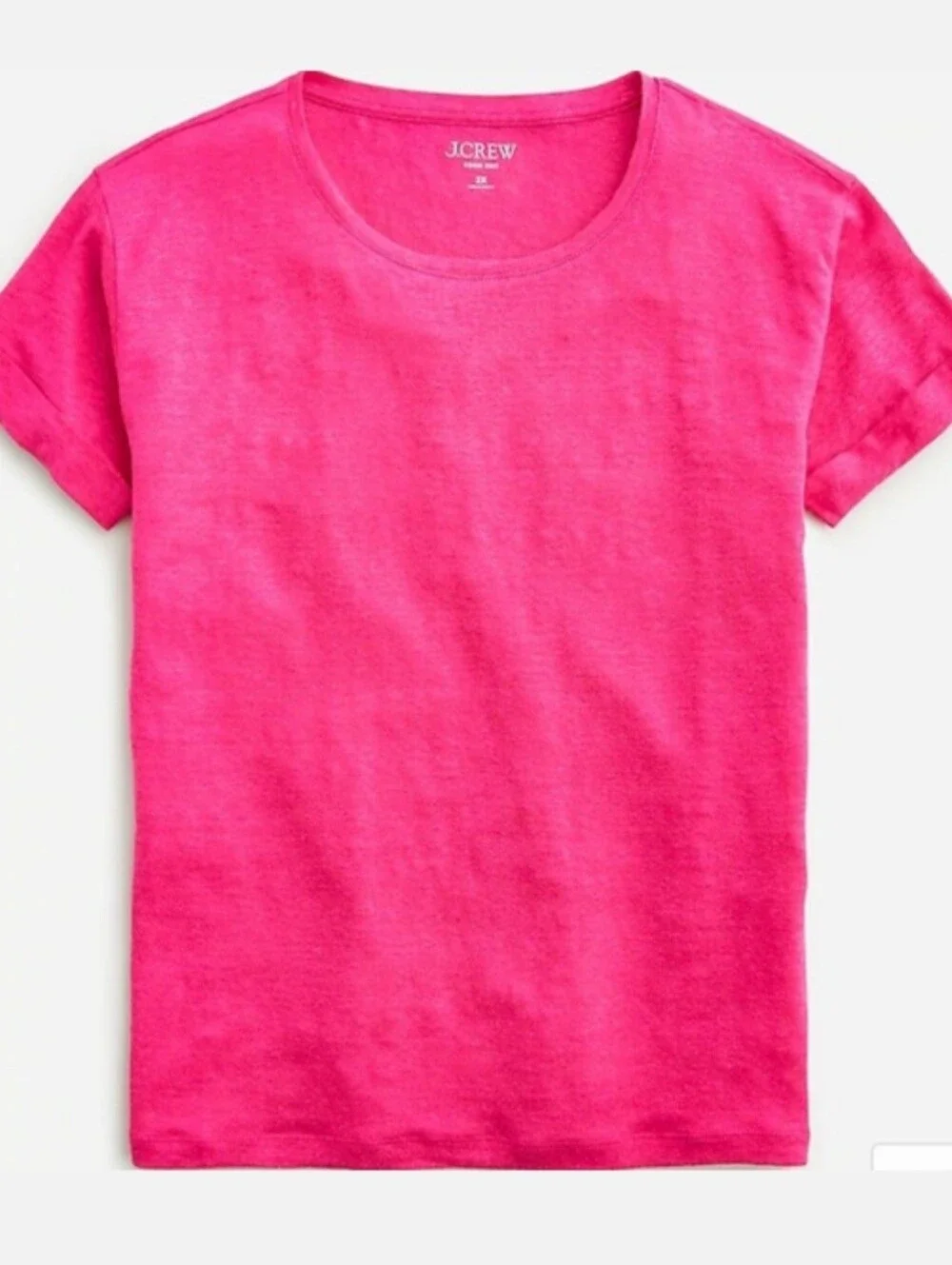 J. Crew Hot Pink Linen Shirt
