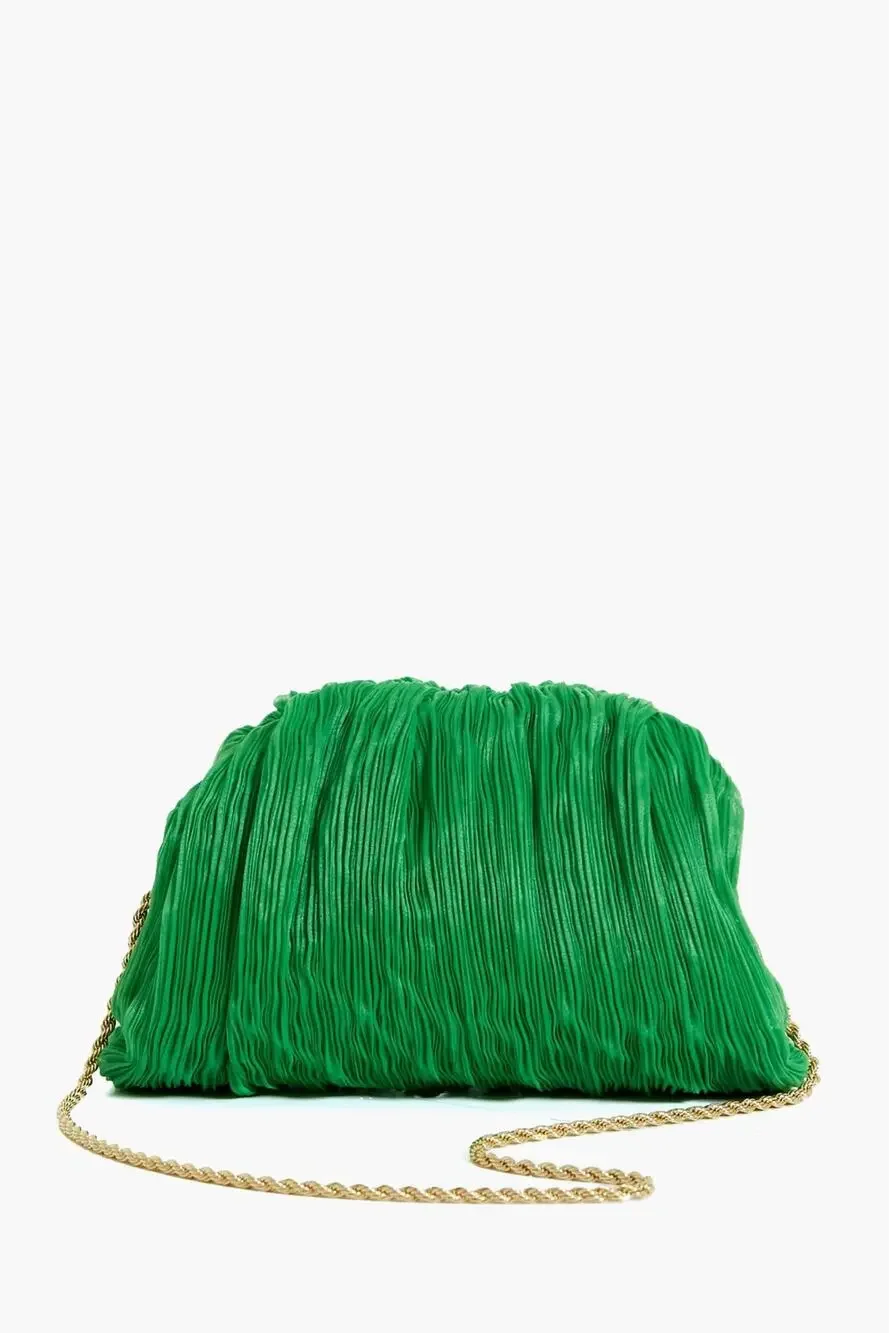 Loeffler Randall Bailey Pleated Clutch in Clover