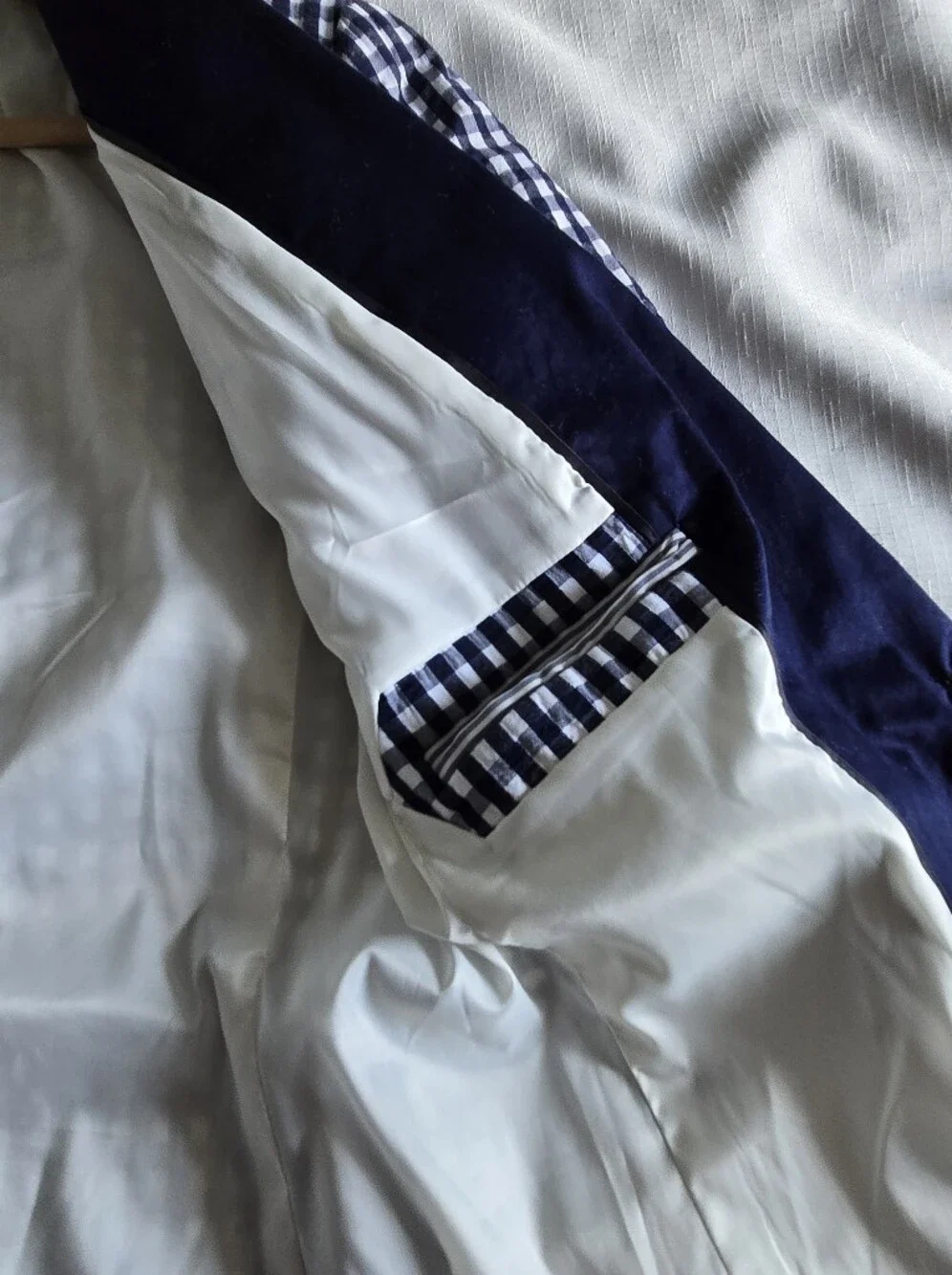 J.Crew Navy White Gingham Seersucker Blazer 6 Coastal Preppy Nautical Blue Prep