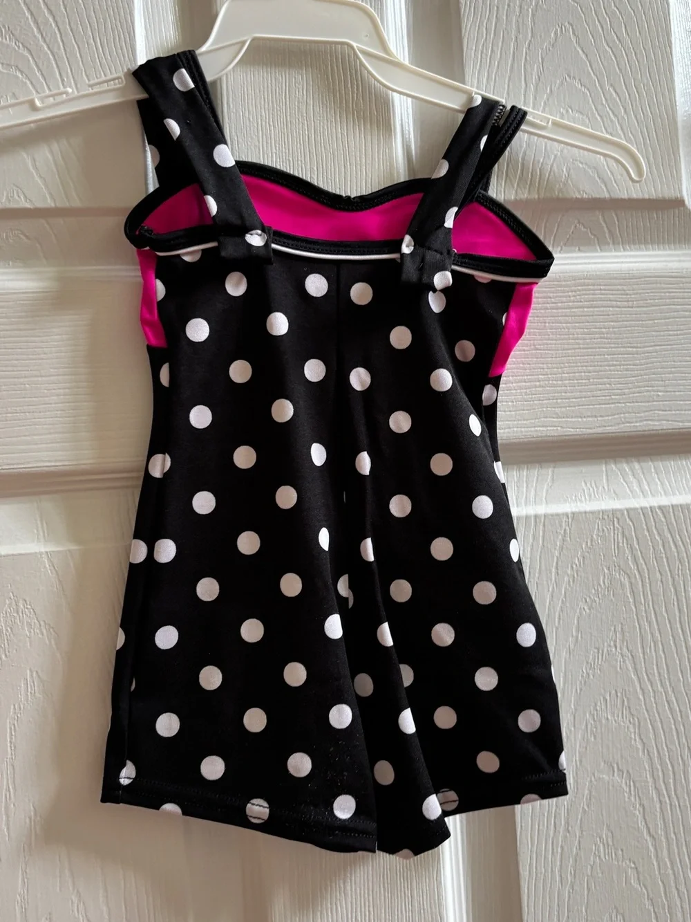Black & Hot Pink Polka Dot Girls Costume