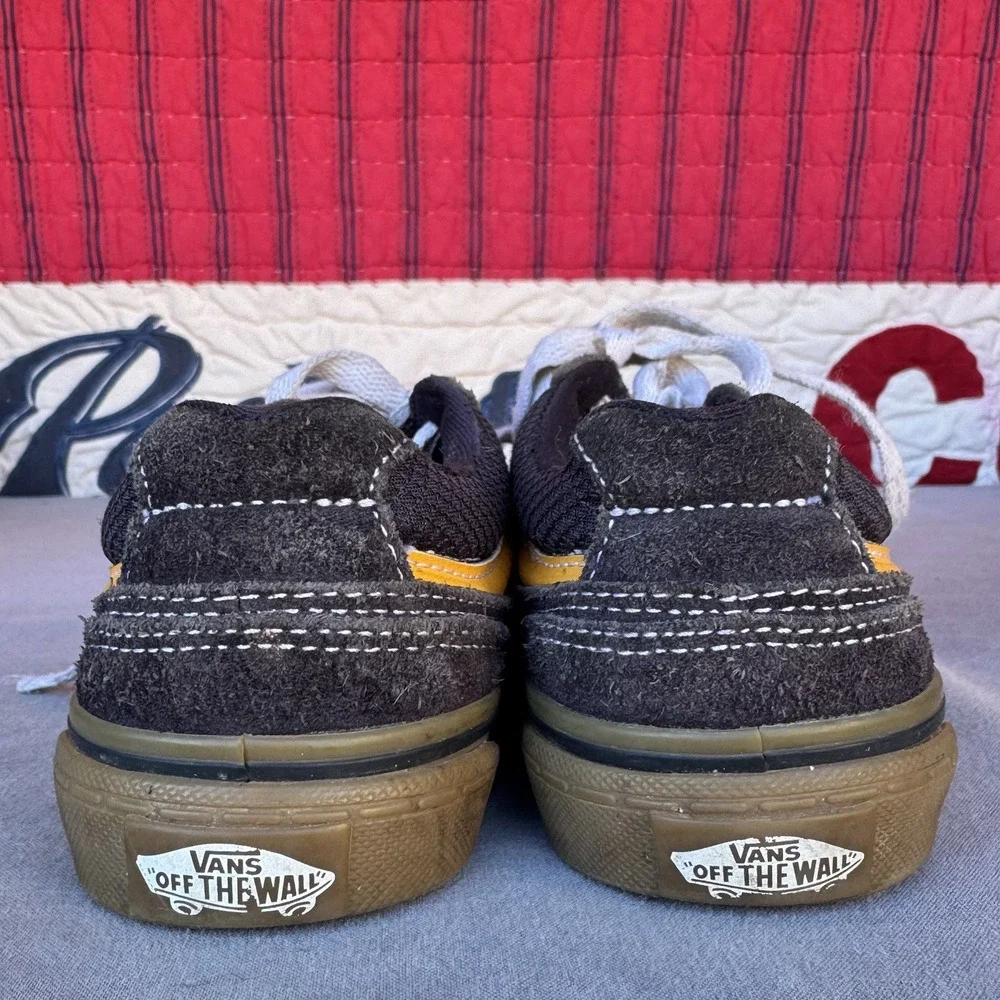 Size 1y - Vans Caldrone Youth Boy's‎ Suede Sneakers Navy Blue Classic Shoes