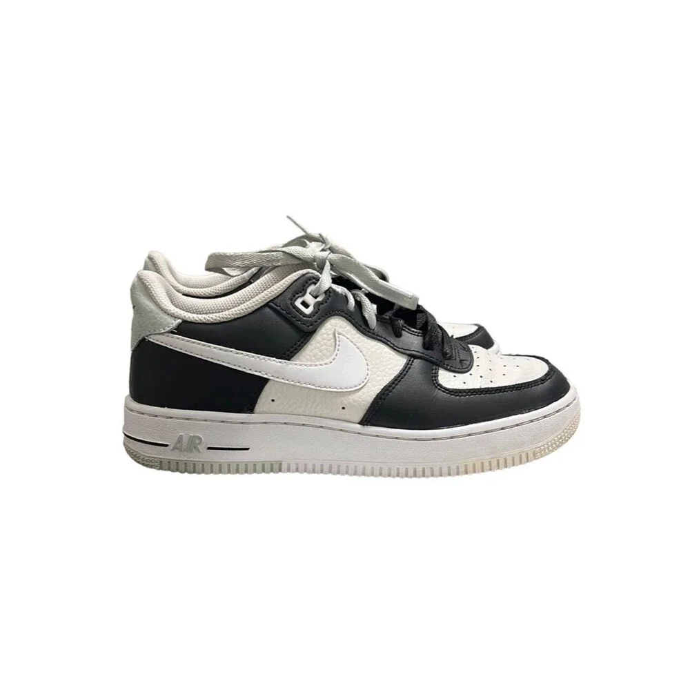 Nike Air Force 1 '07 LV8 Black Light Silver Sneakers Size 5.5Y