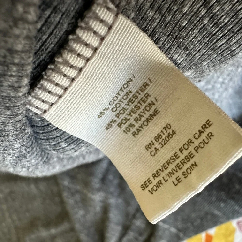 Free People FP Beach Long Sleeve Top Womens XS Gray Space Dye Ribbed Pocket Tee