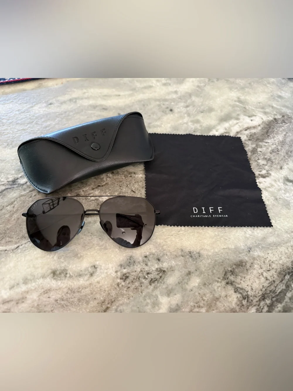 Diff - DASH - MATTE BLACK + SOLID GREY + POLARIZED SUNGLASSES