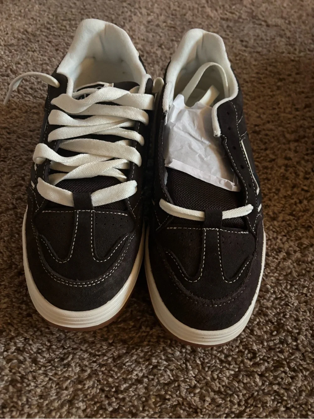 Vans Black and White Low-Top Skate Sneakers