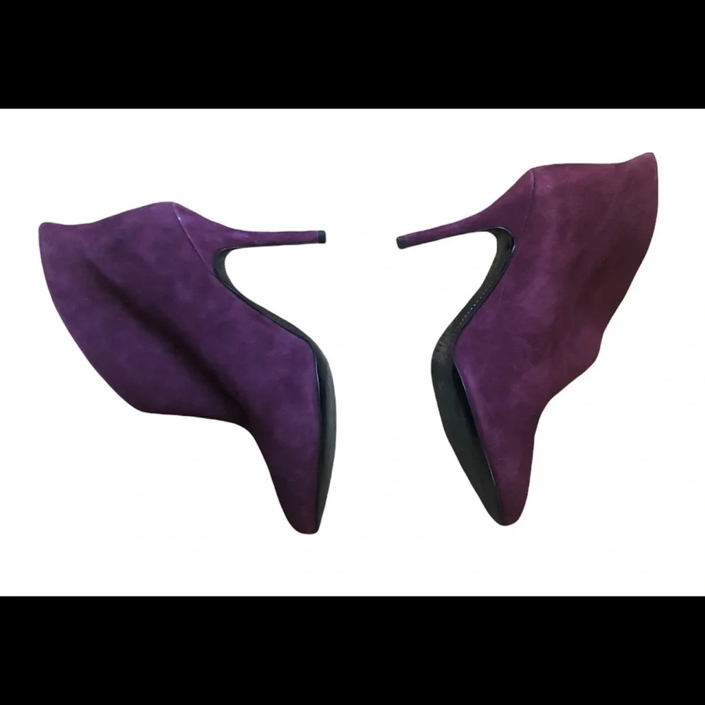Vince Camuto Caden Burgundy Leather Sexy Suede Booties 9M 3” Heel Almond Toe