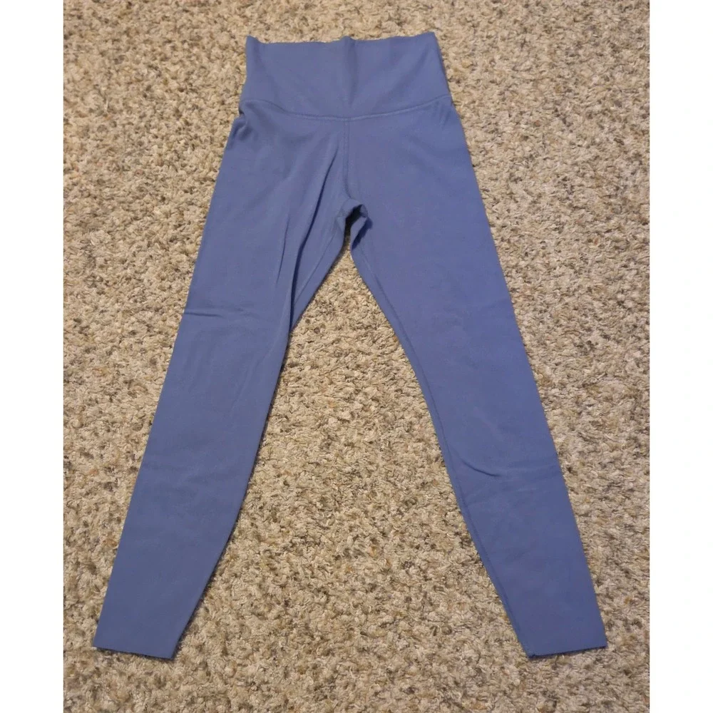 Nike Dri-Fit‎ Soft Athletic Leggings Women's Size Small Blue Inside Pocket