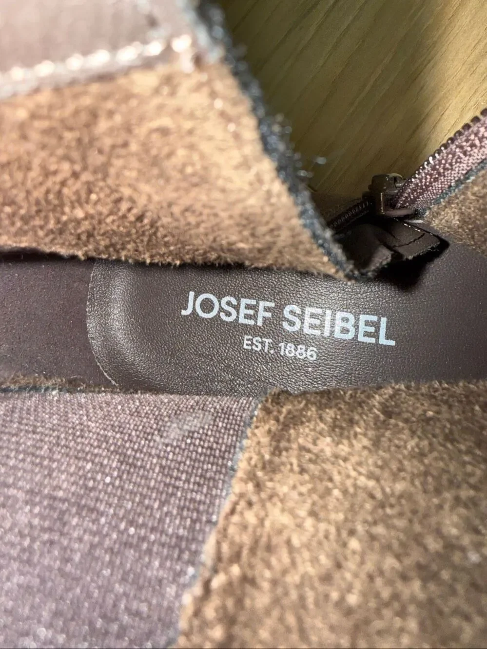 NWOT JOSEF SEIBEL SIENNA 08 BROWN LEATHER ANKLE BOOT WOMEN'S Size 10.5 (41)