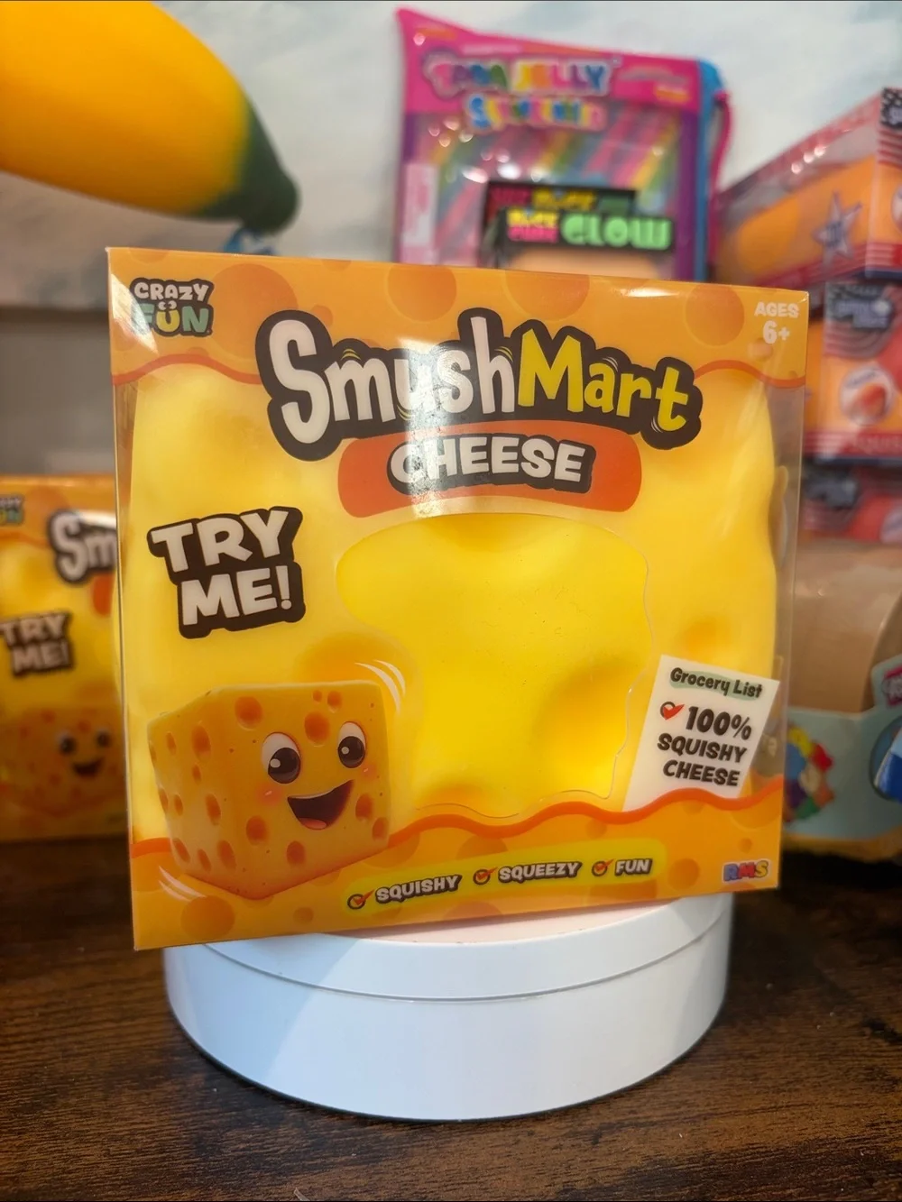 Cheese Squishy Toy - Yellow