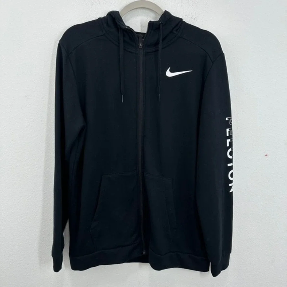 Nike Dri-FIT Peloton Full Zip Hoodie Jacket Black Medium‎ Workout Athleisure