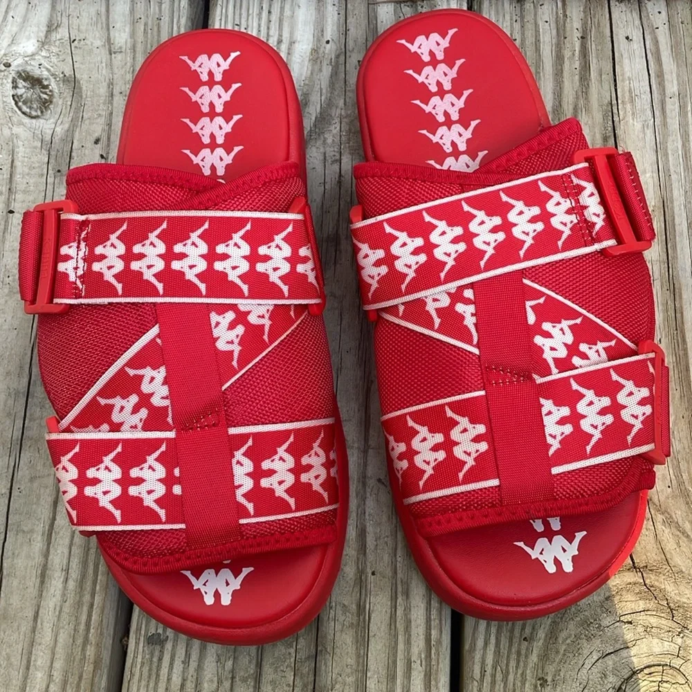 Kappa 222 Banda Mitel 1 Unisex Slides – Red/White
