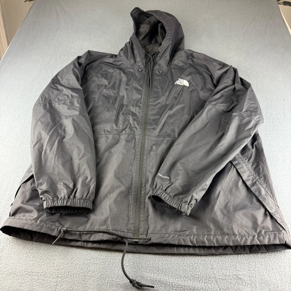 The North Face Antora Jacket Men's 2XL Black DryVent Hooded Rain Windbreaker