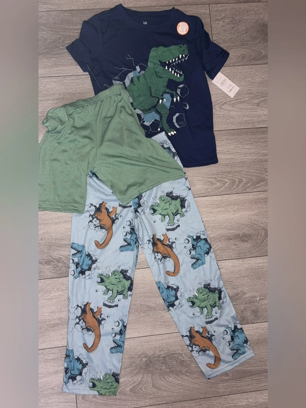 Carters Boys Size 8 Dinosaur 3 Pc Pajama Set New W Tags