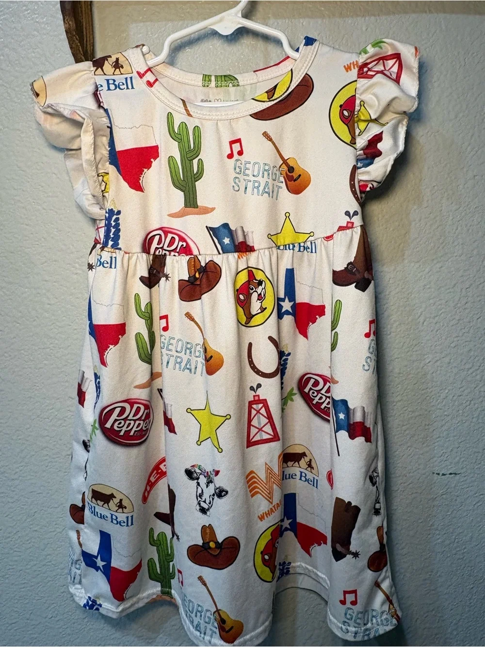 Boutique Girls’ Twirl Dress Texas Icon Print Anna James Size 4T EUC