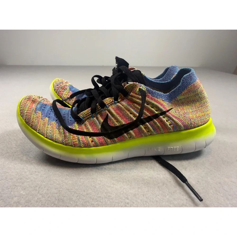 Nike Free RN Flyknit 2016 Women's  Multicolor Running Shoes 831070-102 Size 6