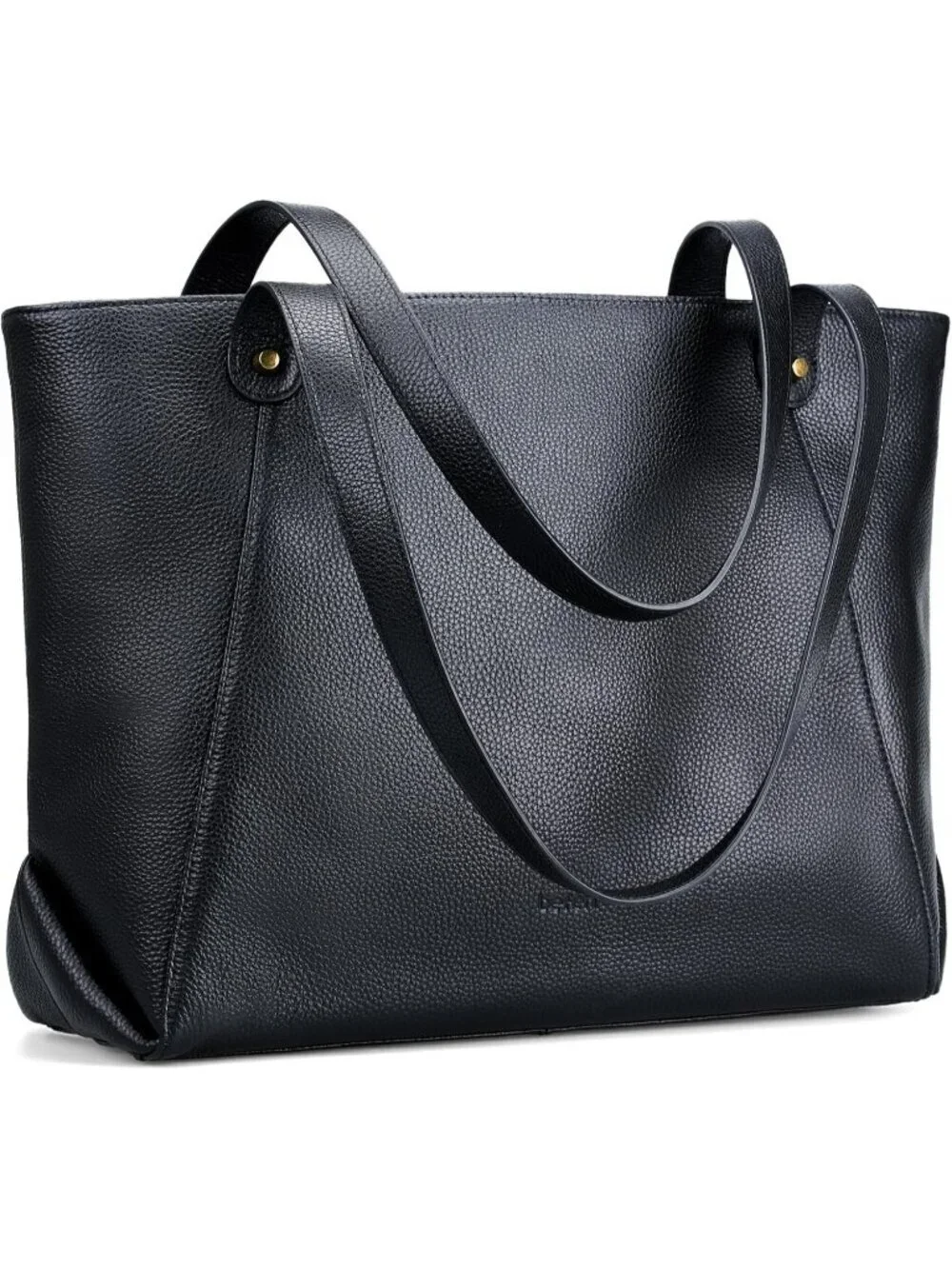 Women Z1-black  Leather Shoulder Satchel Laptop Compartment Bag