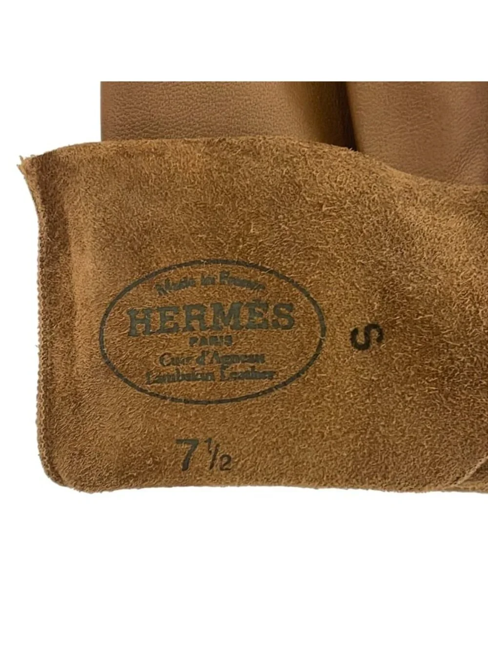 Hermes Gloves Brown Leather