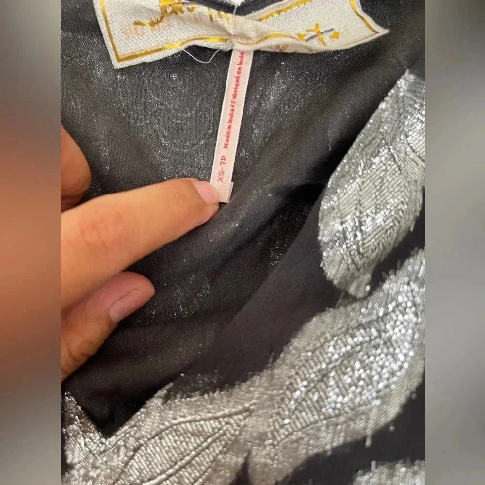 NWOT Jen's Pirate Booty/Free People Rising Star Metallic Mini Dress XS