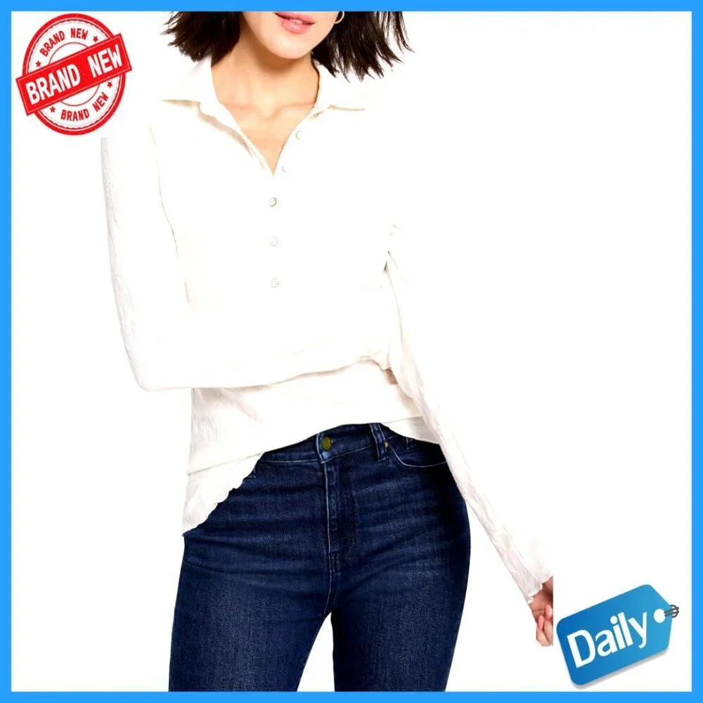 Girls' Lace Knit Collared Top Long Sleeve Pull-On Blouse