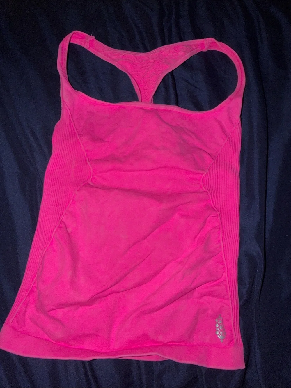 Free People Bright Pink Racerback Tank Top
